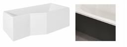 Besco Integra 150x75cm wanna asymetryczna prawa + obudowa
