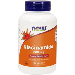 Now Foods Niacinamide- Niacyna 500mg- 100 Kapsułek