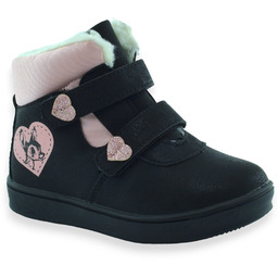 Dziewczęce buty zimowe za kostkę Wojtyłko 24128 Czarne