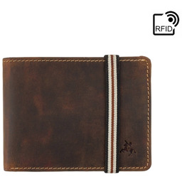 Skórzany portfel męski z opaską Visconti BN-3