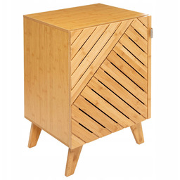 Szafka Łazienkowa Z Bambusa Zamknięta 45X38X70 CM Brązowa