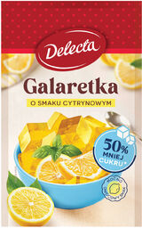 Delecta Galaretka, 50% mniej cukru, smak cytrynowy, 39