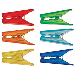 Excelsa 6 klamerek zaciskowych, tworzywo sztuczne, wielokolorowe