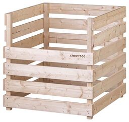 ATMOWOOD Kompostownik drewniany 80 80 80 cm otwarty