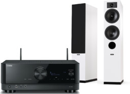 Yamaha RX-V6A (czarny) + Tesi 5 (biały)