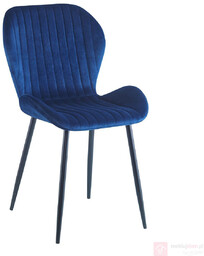 Krzesło K1-FX Velvet Niebieski, Czarny