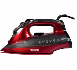 Żelazko parowe Raven EZ003X 3000W Blokada kapania Czerwone