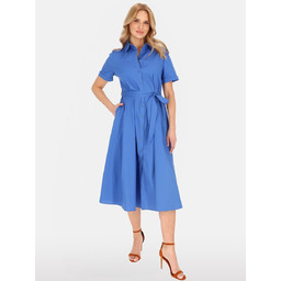 BAWEŁNIANA SUKIENKA DAMSKA MIDI Z GUZIKAMI