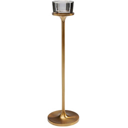 Kare Design Świecznik mosiężny Rakel (31 cm)