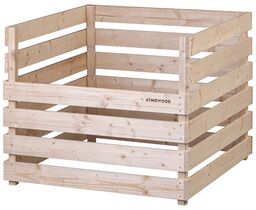 ATMOWOOD Kompostownik drewniany 100 100 80 cm otwarty