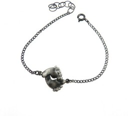 Małe stópki - bransoletka srebrna