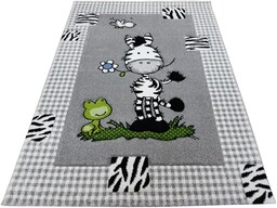 Dywan Diamond 3D 80x150 zebra czarno biały szary