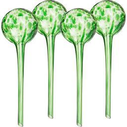 Relaxdays Kulki nawadniające szklane, zestaw 4 sztuk, wys.