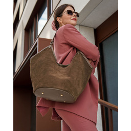 Torebka damska worek hobo bag skóra naturalna -