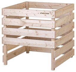 ATMOWOOD Kompostownik drewniany 80 80 80 cm otwarty