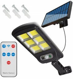 Lampa solarna 120 LED COB z panelem zewnętrznym