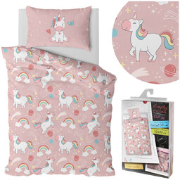 Pościel 160 x 200 Młodzieżowa nr 450 Jednorożec