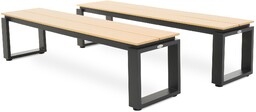 Zestaw 2 ławek ogrodowych 160 cm Pisa -