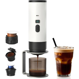 Przenośna kawiarka turystyczna, 7800mAh, USB-C  do kempingu,