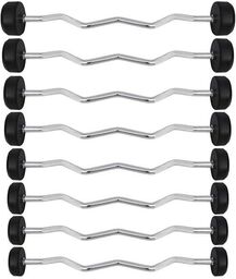 GSL-15 SZTANGA/GRYF STAŁY ŁAMANY GUMOWANY 15 KG HMS