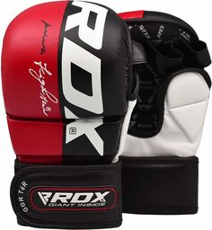 RDX Rękawice MMA T6 Sparring Sparingowe Red