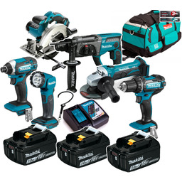 Makita DLX6068PF akumulatorowy zestaw Combo 18V Lxt 3X3AH