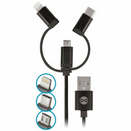 Forever kabel 3w1 USB - Lightning + USB-C