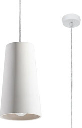 Lumes Biała stożkowa lampa wisząca - EXX241-Guleva
