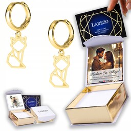 Złote Kolczyki 925 Koty Kotki Blaszki z Kotami