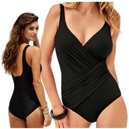Strój Kąpielowy Jednoczęściowy, Wyszczuplający Monokini Plus Size, Rozmiar