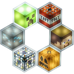 Paladone Minecraft Sześciokątne światła LED, wolnostojące lub montowane