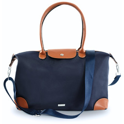 Torba damska shopper nylonowa Solier FB48 Lestia granatowa