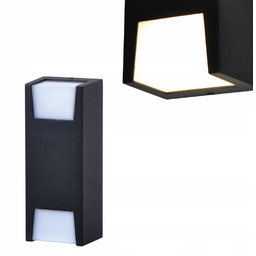 Kinkiet ścienny góra dół na 2xGU10 Czarny elewacyjny