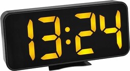 TFA Dostmann budzik cyfrowy, 60.2027.01, z pomarańczowymi LED-cyframi,