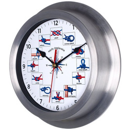 Zegar metalowy dla żeglarzy węzły żeglarskie/ 20cm