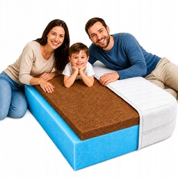 Materac piankowy 130x200 z kokosem średnio miękki H1