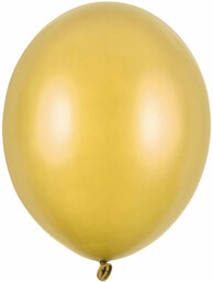 Balony lateksowe metaliczne złote - 30 cm -