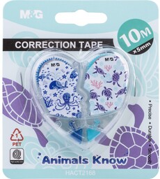 Korektor w taśmie Serce Animal 2szt 5mm x