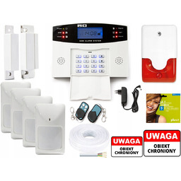 Przewodowy Alarm LCD Gsm App Syreny Polski 4