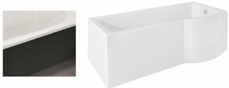 Besco Inspiro 160x70cm wanna z parawanem prawa +