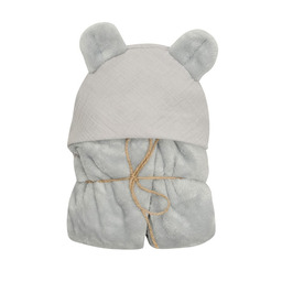 Babymatex Kocyk Koala Muślin 95x95 szary z jasnym