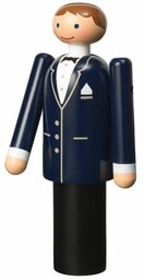 Kay Bojesen GROOM Ślubna Figurka Drewniana 12 cm