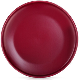 Talerz obiadowy płytki ceramiczny bordowy SOHO 27 cm