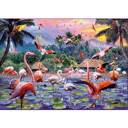 Ravensburger 12000574, Flamingi, Puzzle 1000 Elementów, dla Dorosłych