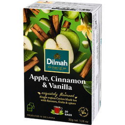 Dilmah Herbata czarna Jabłko Cynamon Wanillia 20tb