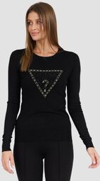 GUESS Czarny damski sweter Rylie Triangle Logo