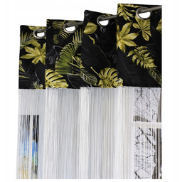 Firany Makarony na przelotki 150x250 wys biały makaron