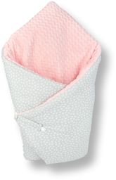 rożek obustronny wave pink listki szare