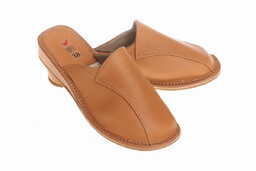 Wójciak Podhale damskie kapcie skóra naturalna zabudowane klin