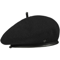 Beret Baskijski Wełniany by Loevenich, czarny, One Size